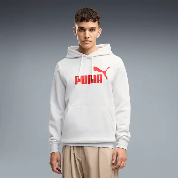 PUMA PUMA Essentials No. 1 Logo Hoodie Men, Men, White Glow Heather, S