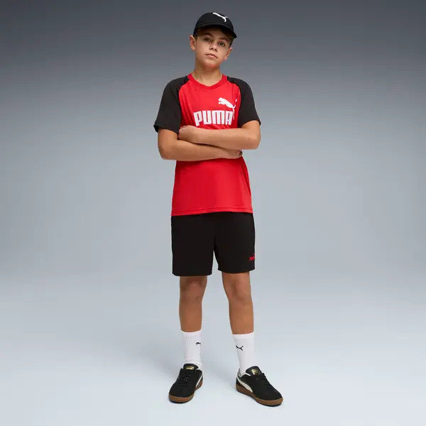 PUMA PUMA Essentials No. 1 Logo Poly Tee and Shorts Set Youth, Clothing, Red, 15-16Y