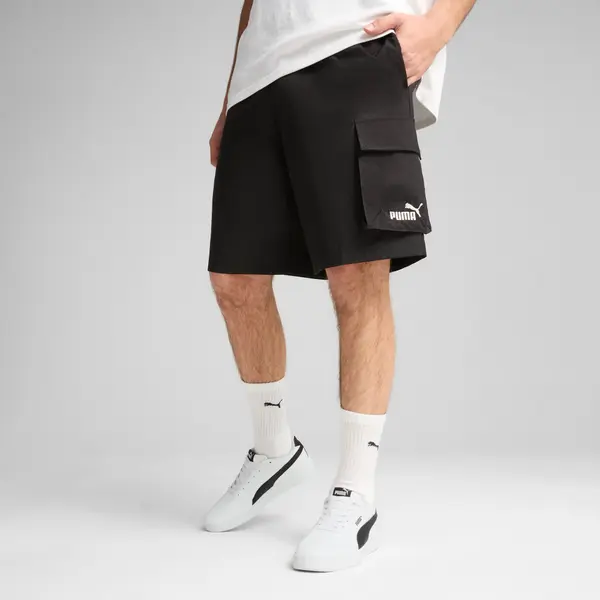 PUMA PUMA Essentials No.1 Logo Woven Cargo 9" Shorts Men, Men, Black, S