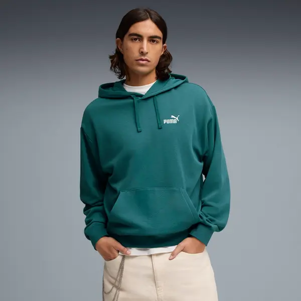 PUMA PUMA Essentials Relaxed No.1 Logo Hoodie Men, Clothing, Emerald Ice, S