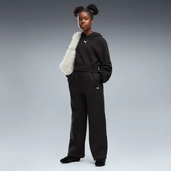 PUMA PUMA Essentials Relaxed Slouchy Pintuck Pants Youth, Kids, Black, 15-16Y