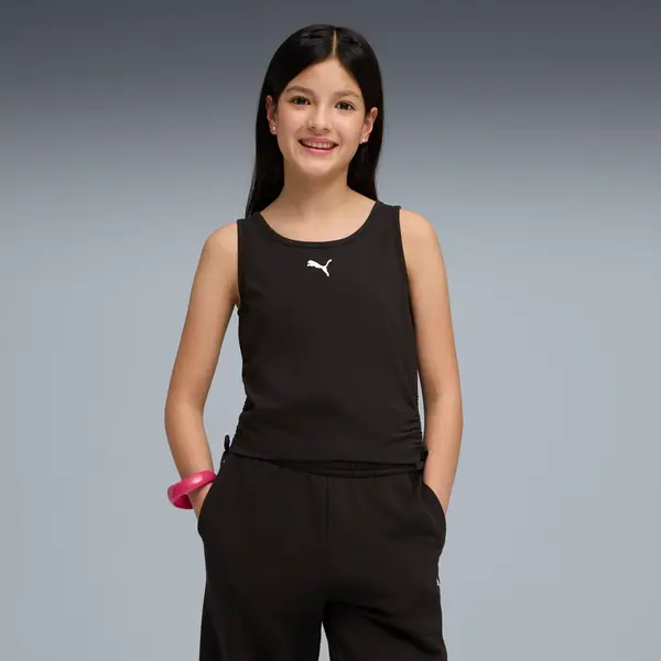PUMA PUMA Essentials Slim Knotted Tank Youth, Kids, Black, 15-16Y