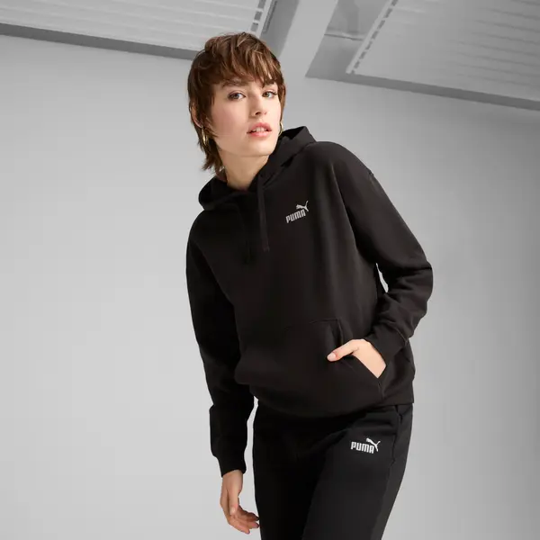 PUMA PUMA Essentials Small No. 1 Logo Comfort Hoodie Women, Clothing, Black, XXS