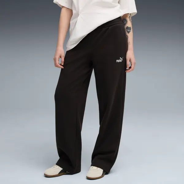 PUMA PUMA Essentials Small No. 1 Logo Comfort Straight Pants Women, Clothing, Black, XXS