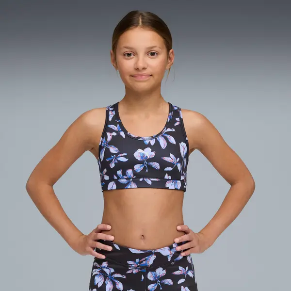 PUMA PUMA Essentials Training Printed Bra Youth, Clothing, Black, 15-16Y