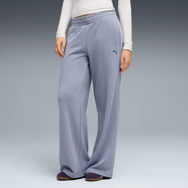PUMA PUMA Essentials Wide-Leg Pants Women, Clothing, Gray Sky, S