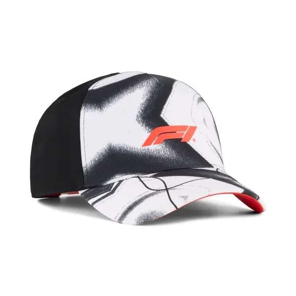 PUMA PUMA F1® Graphic Baseball Cap, Motorsport, Black/Aop, OSFA