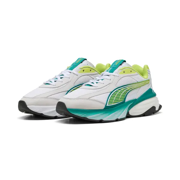 PUMA PUMA Fade NITRO™ Shoes Unisex, Women, White/Lime Shimmer, 44