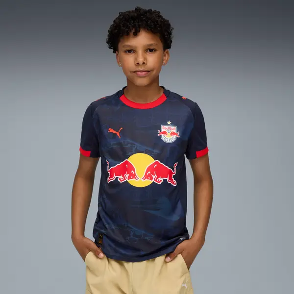 PUMA PUMA FC Red Bull Salzburg 25/26 Away Jersey Youth, Clothing, Navy/Red, 15-16Y