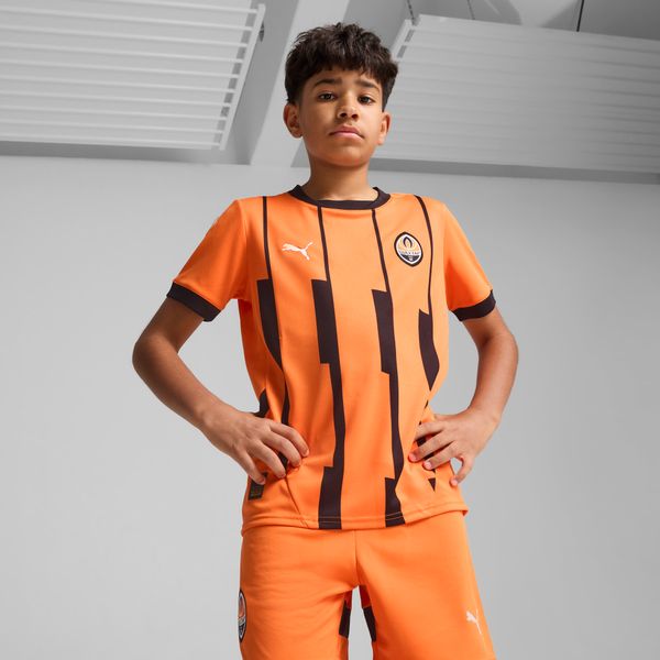 PUMA Puma FC Shakhtar Donetsk 24/25 Home Jersey Youth, Orange, Size 11-12Y, Clothing