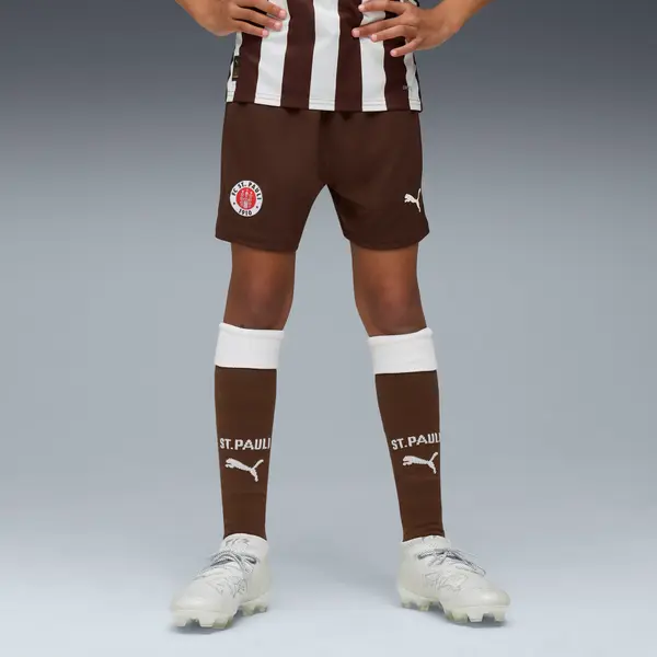 PUMA PUMA FC St. Pauli 25/26 Shorts Youth, Clothing, Espresso Brown/White, 4-5Y