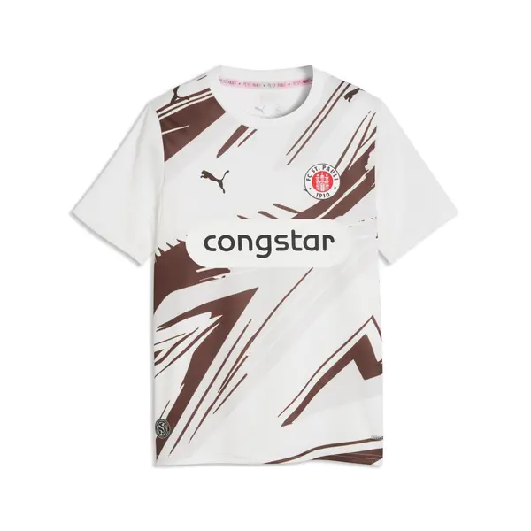 PUMA PUMA FC St. Pauli 26/27 Away Jersey Youth, Shop, White/Espresso Brown, 15-16Y