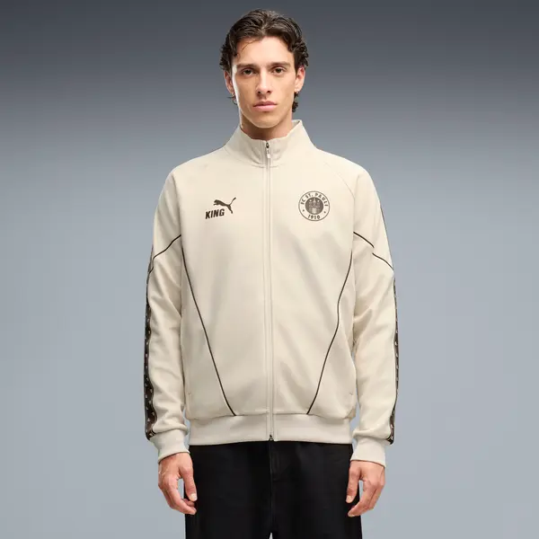 PUMA PUMA FC St. Pauli KING Full-Zip Anthem Jacket Men, Men, Alpine Snow/Dark Chocolate, S