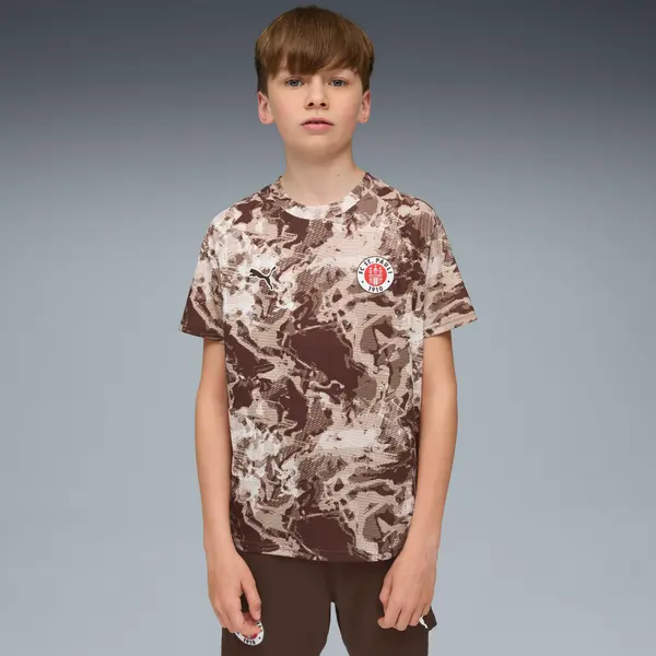 PUMA PUMA FC St. Pauli Pre-match Jersey Youth, Clothing, Espresso Brown/White, 15-16Y