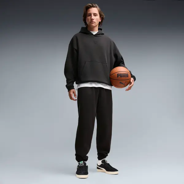 PUMA PUMA Fundamentals Fleece Basketball Sweatpants, Clothing, Black, S