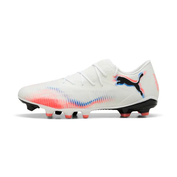 PUMA PUMA FUTURE 8 MATCH FG/AG Low Football Boots Unisex, Shoes, White/Black/Glowing Red, 44