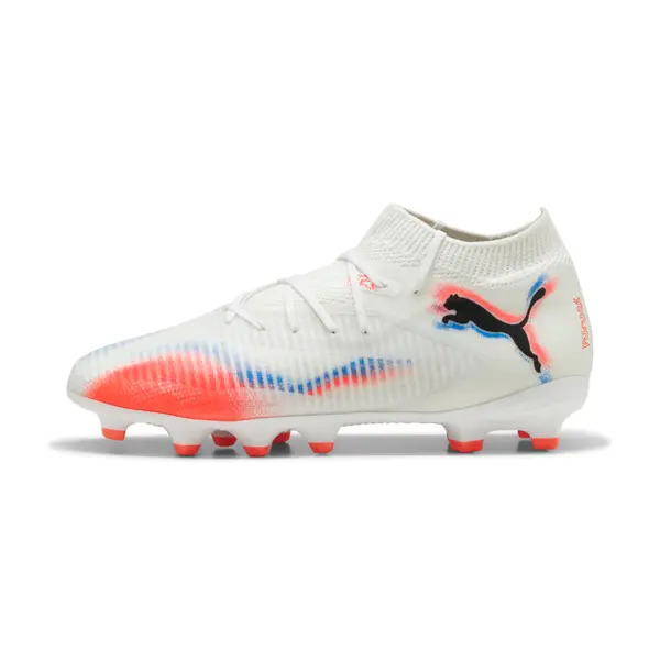 PUMA PUMA FUTURE 8 PRO FG/AG Football Boots Youth, Shoes, White/Black/Glowing Red, 29