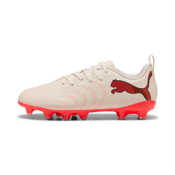 PUMA PUMA FUTURE 9 PLAY FG/AG Football Boots Youth, Shoes, Sugared Almond/White/Ultra Red, 29