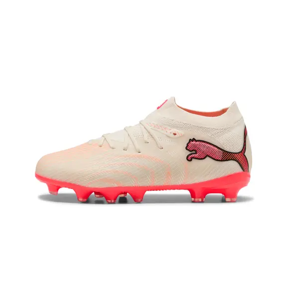 PUMA PUMA FUTURE 9 PRO FG/AG Football Boots Youth, Shoes, Sugared Almond/White/Ultra Red, 29