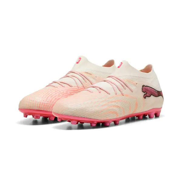 PUMA PUMA FUTURE 9 ULTIMATE MG Football Boots Unisex, Women, Sugared Almond/White/Ultra Red, 44