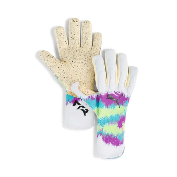 PUMA PUMA FUTURE Ultimate Goalkeeper Gloves, Accessories, White/Pure Magenta/Fizzy Apple, 9.5