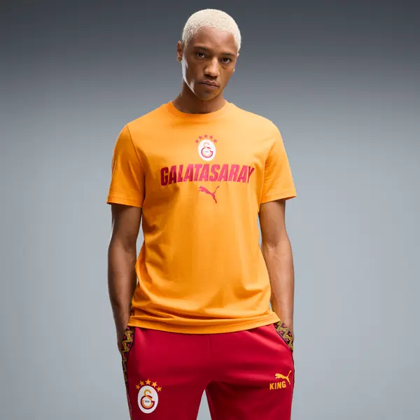 PUMA PUMA Galatasaray S.K. ftblCulture Tee Men, Men, Summer Sunset/Dark Cherry, S