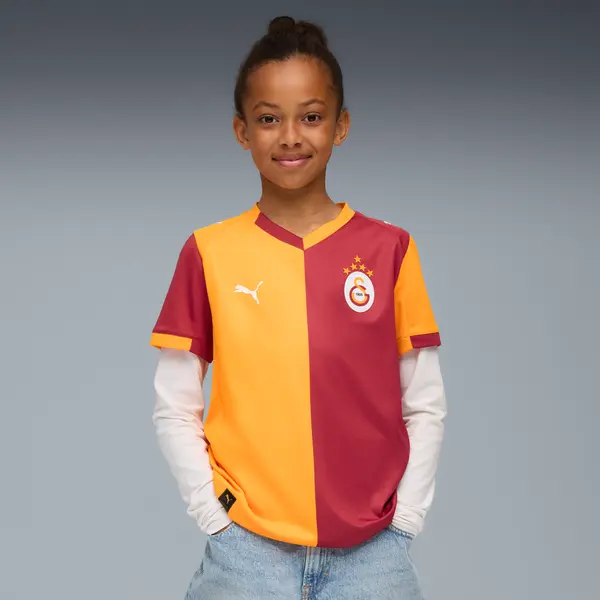 PUMA PUMA Galatasaray SK 25/26 Home Jersey Youth, Clothing, Red Rhythm/Intense Orange, 15-16Y