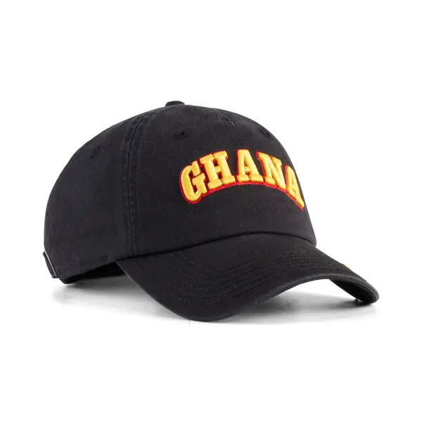 PUMA PUMA Ghana ftblCulture Cap, Performance, Black/Pelé Yellow, OSFA