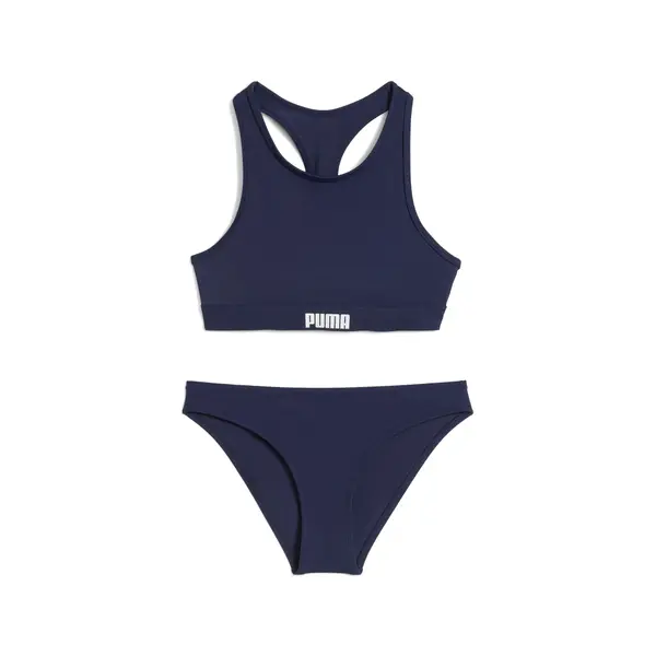 PUMA PUMA Girls' Racerback Bikini Set, Clothing, Navy, 6 Y