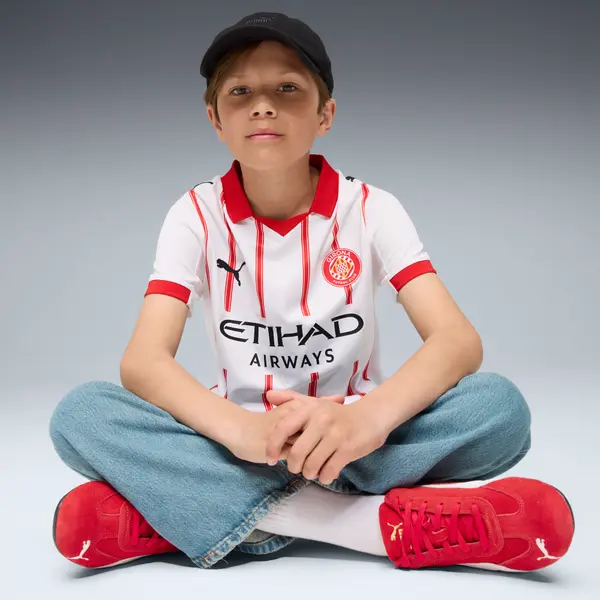 PUMA PUMA Girona FC 25/26 Home Jersey Youth, Clothing, White/Red, 4-5Y