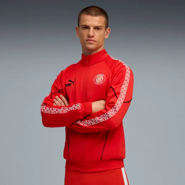 PUMA PUMA Girona FC KING Anthem Jacket Men, Clothing, Red/White, S