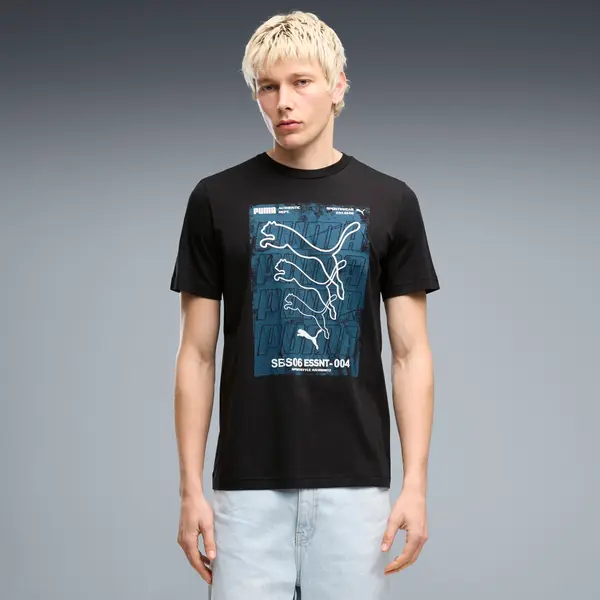 PUMA PUMA Graphics Box Tee Men, Men, Black, S
