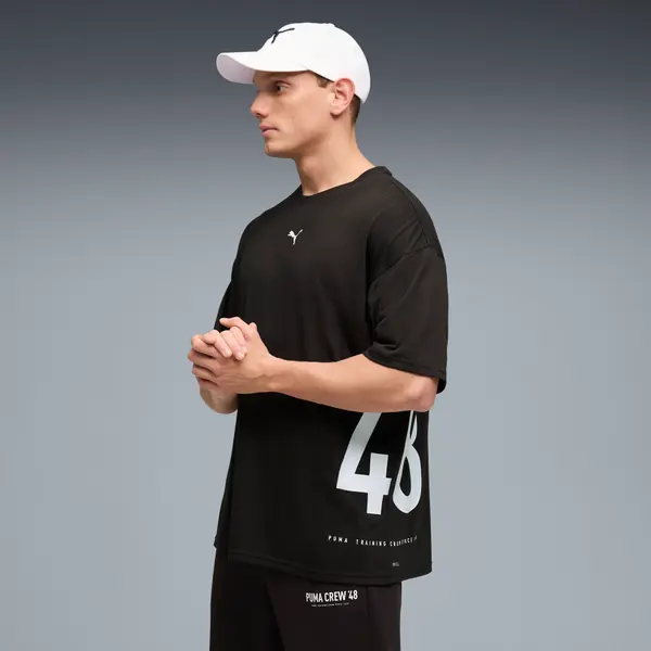 PUMA PUMA Graphics Training Tee Oversized Men, Clothing, Black, S