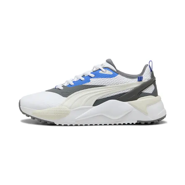 PUMA PUMA GS-X Efekt Golf Shoe, Shoes, White/Vapor Gray/Royal Sapphire, 44