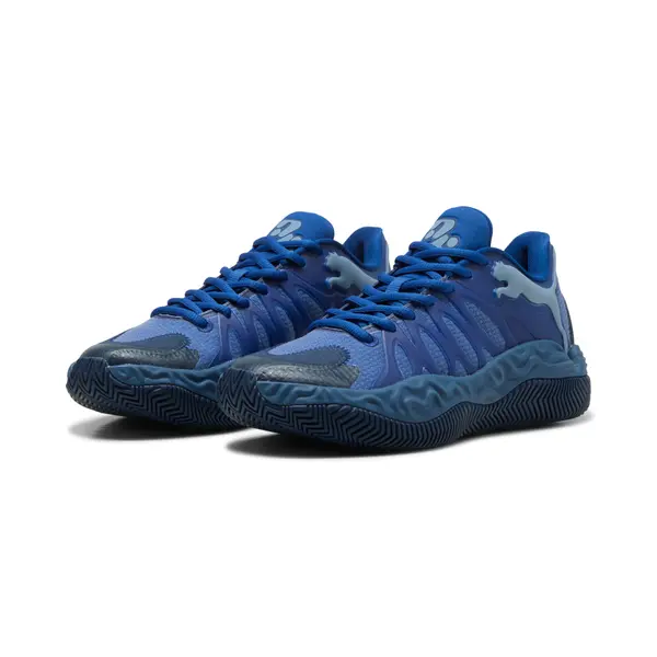 PUMA PUMA Hali 1 Low Basketball Shoes Youth, Age, Cobalt Glaze/Zen Blue, 35.5