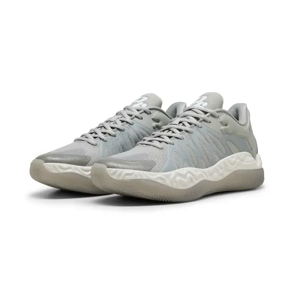 PUMA PUMA HALI 1 SMOKE Unisex Basketball Shoes, Sports, Gray Echo/Feather Gray, 44