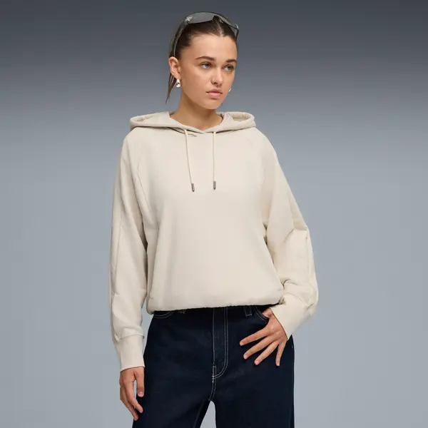 PUMA PUMA HER Oversized Hoodie Women, Clothing, Alpine Snow, S