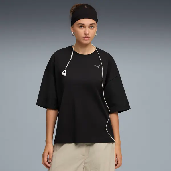 PUMA PUMA HER Oversized Tee Women, Clothing, Black, S