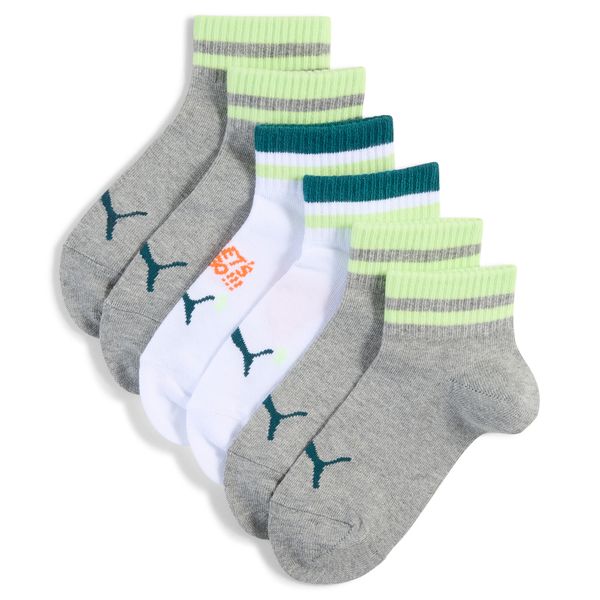 PUMA Puma Heritage Quarter Socks Kids (6-pack), White, Size 27-30, Clothing