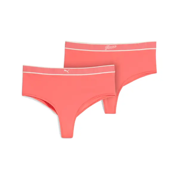PUMA PUMA High-Rise Brazilian Bottoms Women (2-Pack), Clothing, Coral, L
