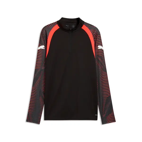 PUMA PUMA individualFINAL Quarter-Zip Football Top Men, Sport, Black/Mint Jelly/Glowing Red, S