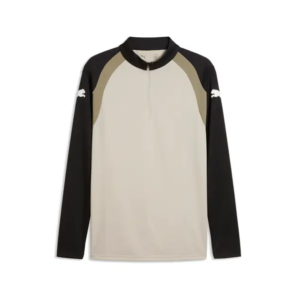 PUMA PUMA individualFINAL Slim Long Sleeve Quarter-Zip Top Men, Sports, Desert Dust/White, S