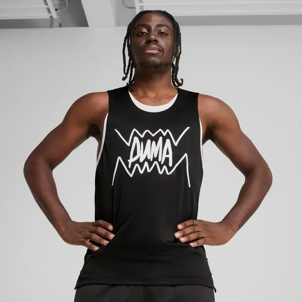 PUMA PUMA Jaws Core Basketball Tank Men, Clothing, Black, 3XL