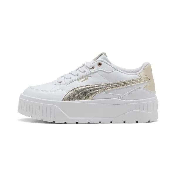 PUMA PUMA Karmen II Idol Metallic Whisper Sneakers Women, Shoes, White/Gold, 35.5