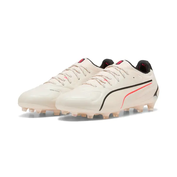 PUMA PUMA KING 20 ULTIMATE FG/AG Football Boots Unisex, Sport, Sugared Almond/Black/Ultra Red, 44