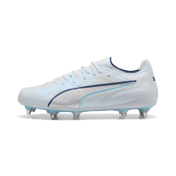 PUMA PUMA KING 20 ULTIMATE MxSG Football Boots Unisex, Shoes, Silver Mist/Blue Jewel/Vibrant Blue, 44