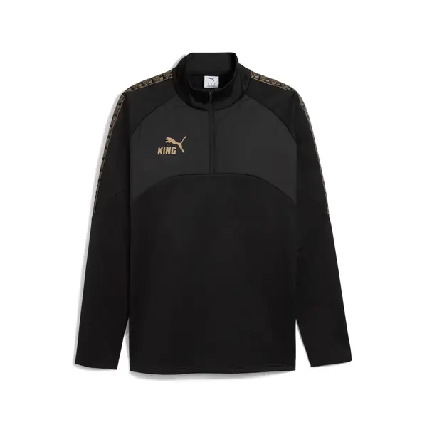 PUMA PUMA KING Football Training Winter Quarter-Zip Top Men, Clothing, Black/Gold, S
