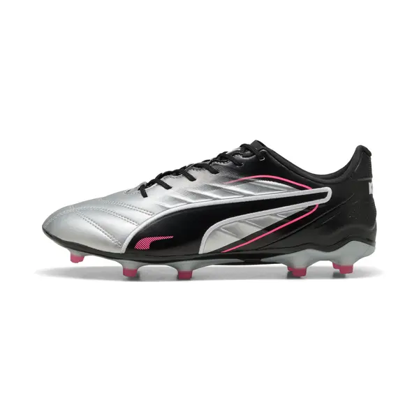 PUMA PUMA KING PRO FG/AG Football Boots Unisex, Shoes, Silver/Black/Sun Struck, 44