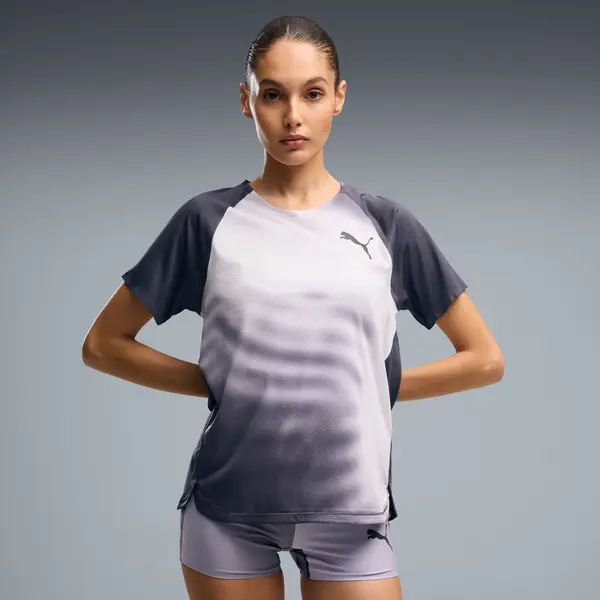 PUMA PUMA Lightspeed Graphic Running Tee Women, Clothing, Inky Depths, XXS