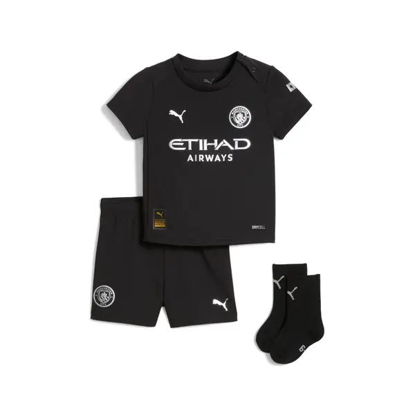 PUMA PUMA Manchester City 25/26 Away Minikit Toddler, Clothing, Black, 4-6M